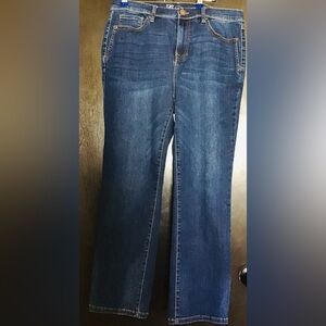 DG2 by Diane Gilman Dark Blue Straight Leg Jeans